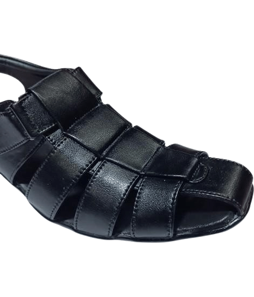 RAGE GAZE - Black Men's Sandals