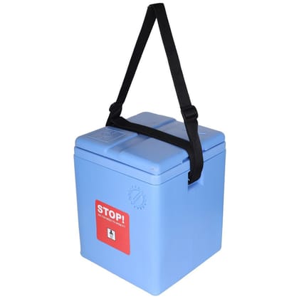 FAIRBIZPS 4 Ice Pack Vaccine Storage Carrier Box Portable CFC- Free Polyurethane Controller Vaccine Storage Box with Integral, Hinged Lid & Stopper (1.67 Ltr.) (Blue)