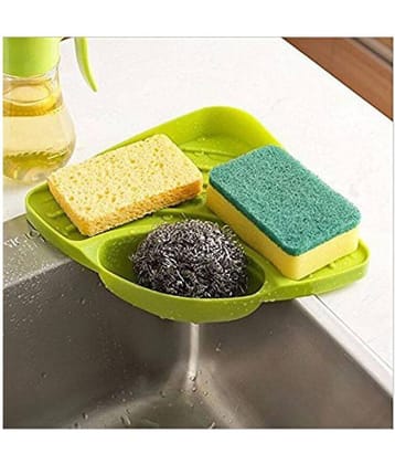 WAY BEYOND Multipurpose Must Have Corner Kitchen Sink Wash Basin Soap Sponge Storage Organizer (Assorted Color)