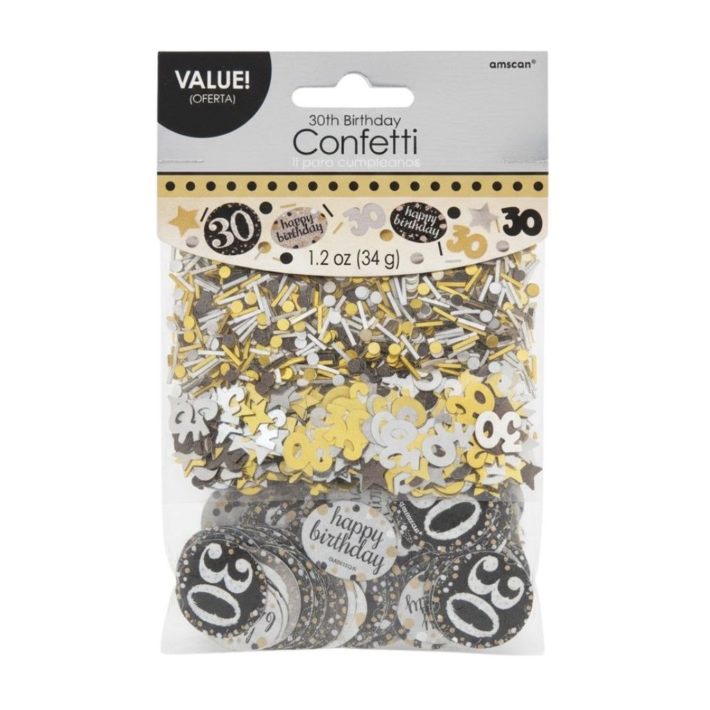 30th Birthday Sparkling Confetti - Party and Festive Needs | Buy online on ZillyBuy