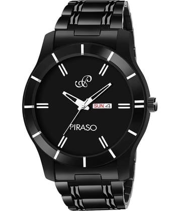 PIRASO Black Stainless Steel Analog Men's Watch