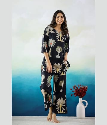 Label Flavia Women Printed Tunic With Trousers Co-Ord Set ( Multi Color )