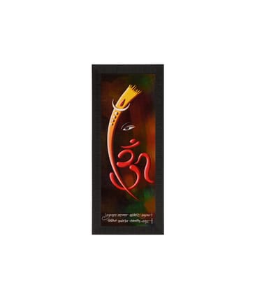 Lord Ganesha and Om Matt Texture UV Art Painting