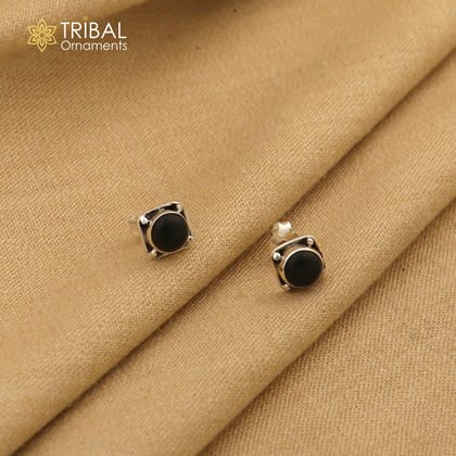 925 sterling silver  gorgeous square shape green stone stud earring best unisex jewelry s1377 (Copy)