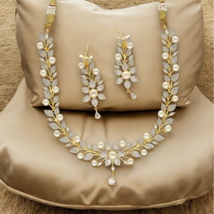 Sri Jagdamba Pearls  Majesty Aurora Pearl Set For Women Girls
