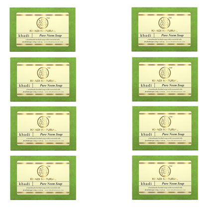 Khadi Natural Pure Neem Soap Combo Pack Of 8 – 125gm Each Khadi Natural Pure Neem Soap Combo Pack Of 8 – 125gm Each