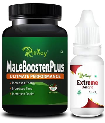 Riffway Male Boo-ster Plus Tablet & Power Massage Oil Increase Sex Time Restores Power