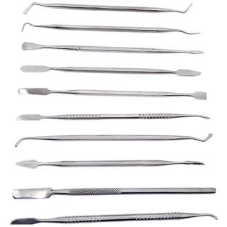 10 PC Wax Carver/Probes Stainless Steel In Pouch Set For Jewellery Making, Model Making, Crafting, Hobby Work