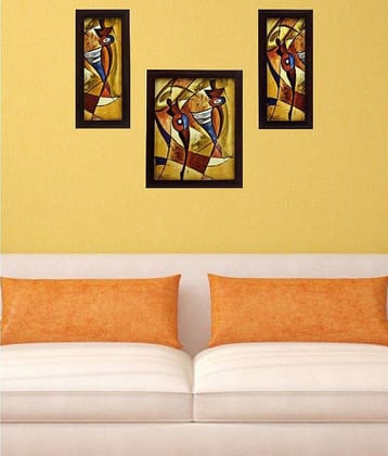 Indianara ABSTRACT Synthetic Painting With Frame