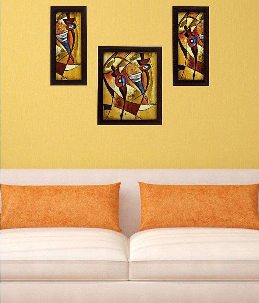 Indianara ABSTRACT Synthetic Painting With Frame