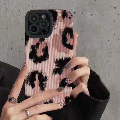 Brown Leopard iPhone Textured Silicone Cases-iPhone 13 Pro Max