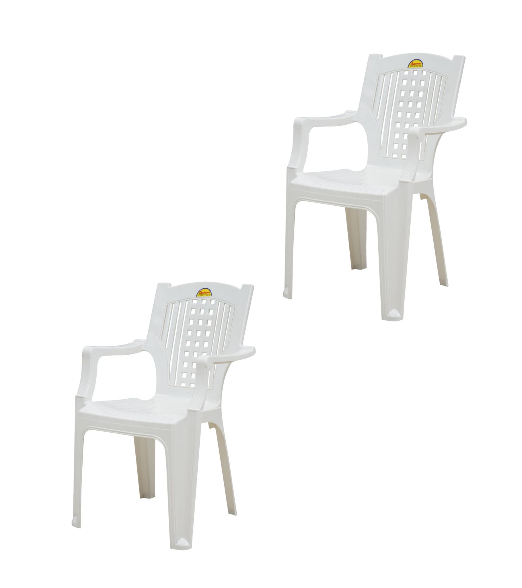 Supreme Furniture Victoria Plastic Armless Stylish Chair Suitable for Home, Office, Hotel, Resort, Restaurant, Indoor and Outdoor