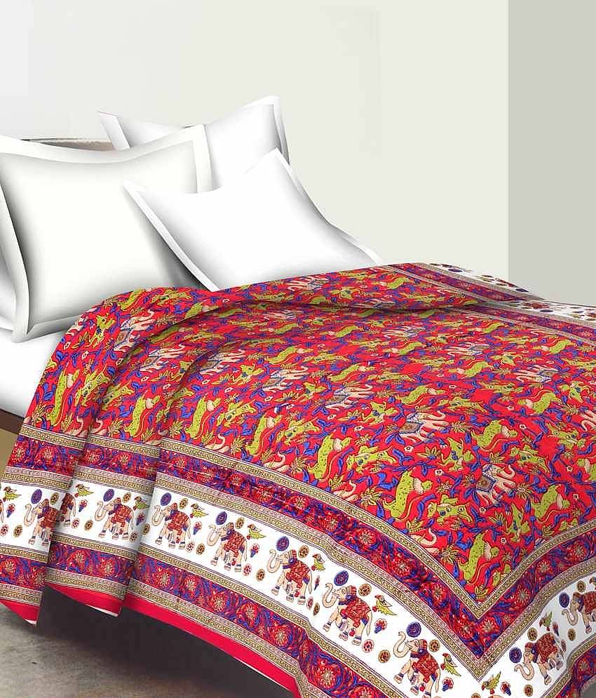 Uniqchoice Cotton Double Bedsheet ( Multi )