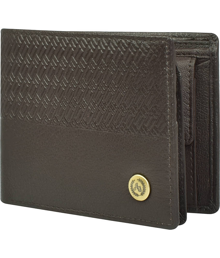 Ajanta Brown 100% Leather Men's Regular Wallet ( Pack of 1 )