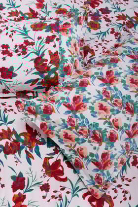 Lily Bagh White Cotton Bedsheet-Standard Double - 90 x 108 in / White / White