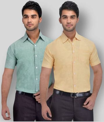 DESHBANDHU DBK - Multicolor Cotton Regular Fit Men's Formal Shirt (Pack of 2)