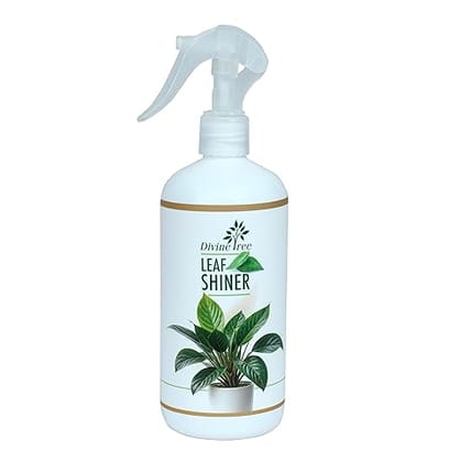 DIVINE TREE Leaf Shiner Spray for Plants - Natural Beauty with a Long-Lasting Shine - Helps clean off Dust - Instant Leaf Shine & Protection for Indoor Plants (500ml) DIVINE TREE Leaf Shiner Spray for Plants - Natural Beauty with a Long-Lasting Shine - Helps clean off Dust - Instant Leaf Shine & Protection for Indoor Plants (500ml)
