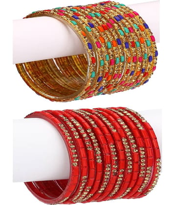 Somil Designer Wedding Fancy Glass Bangle Set For Party, Marriage, Function And Daily Use