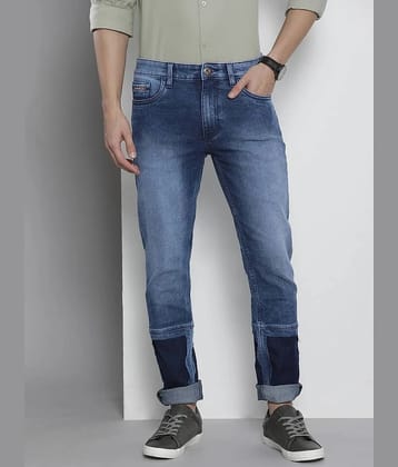 The Indian Garage Co Men Blue Light Fade Stretchable Jeans - None