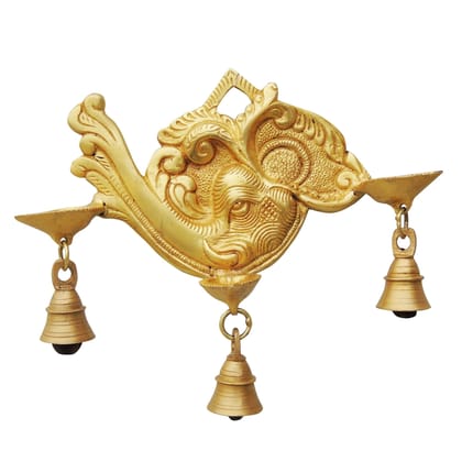 Brass Showpiece Ganesh Wall Plate Statue (BSMAS846 A)