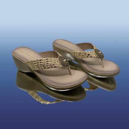 Elegant Beige Wedge Sandals-Beige / 39