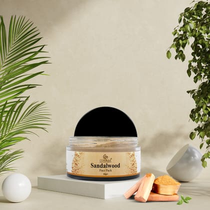 Cosmaa Sandalwood FacePack(Chandan 50GM)Reduces dark spots|Deep Cleansing|Anti-Tan|Natural Brightening Pore|Refining|Soothing|Brightening|Oil Control|Fades tanning and sun damage