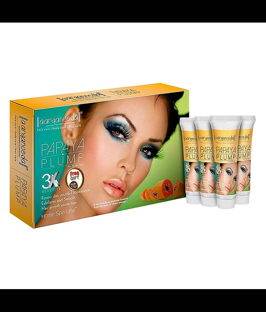 Aaryanveda Papaya Facial Kit, Helps in Skin Brightening & Revitalizing for a Glowing Brightening Skin 80g