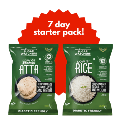 Diabetic Trial Pack, Low GI, Rice & 7-Grain Atta 7-Day Trial (@ 309 - 13% OFF)