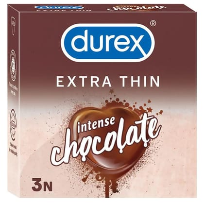 Durex Extra Thin Intense Chocolate Flavoured Condoms For Men - 3s
