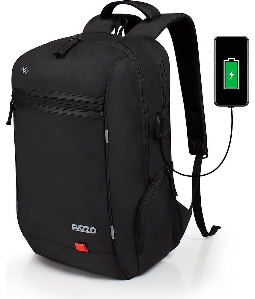 PAZZO 35 Ltrs Black Backpack