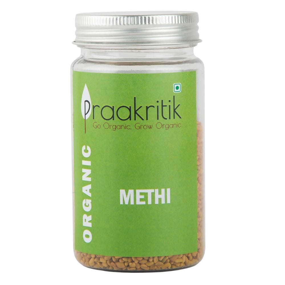 Praakritik Organic Methi Seed Whole 100 G Pack of 3