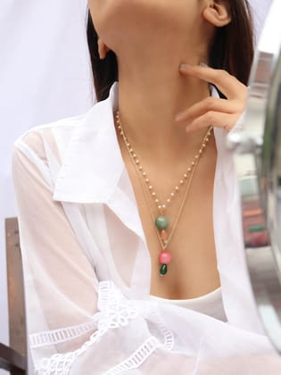 Bisra Multilayered Necklace-Multicolored