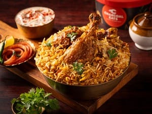 Dum Chicken Tangdi Biryani (Serves 4)