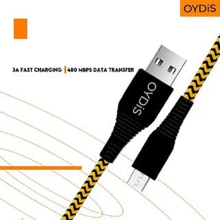 MYZK /Oydis USB-A to Micro USB  Fast Charging Cable 1m 3A Braided  Fast Charging  Sync Cable (Gold  Black)
