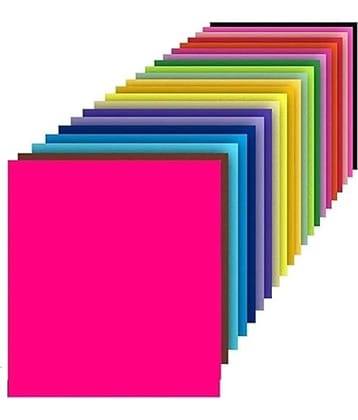 Freedy Neon Origami Paper 15 cm X 15 cm Pack of 100 Sheets (10 sheet x 10 color) Fluorescent Color Both Side Coloured For Origami, Scrapbooking, Project Work