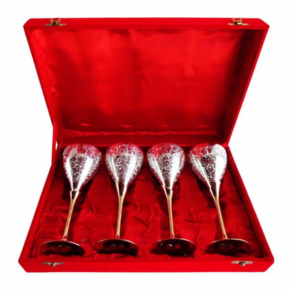 Brass Decorative Goblet 4 Pcs Pakij (BMAS081)