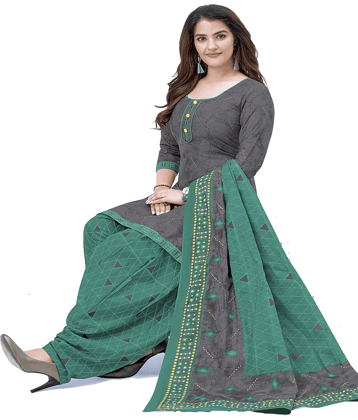 Reya Unstitched Crepe Self Design Dress Material - Multicolor ( Pack of 1 )