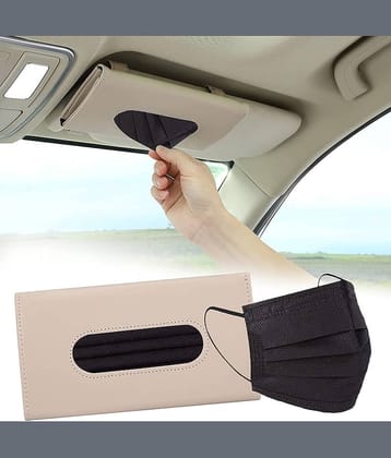 CAMPARK Car Tissue Dispenser Leather Beige