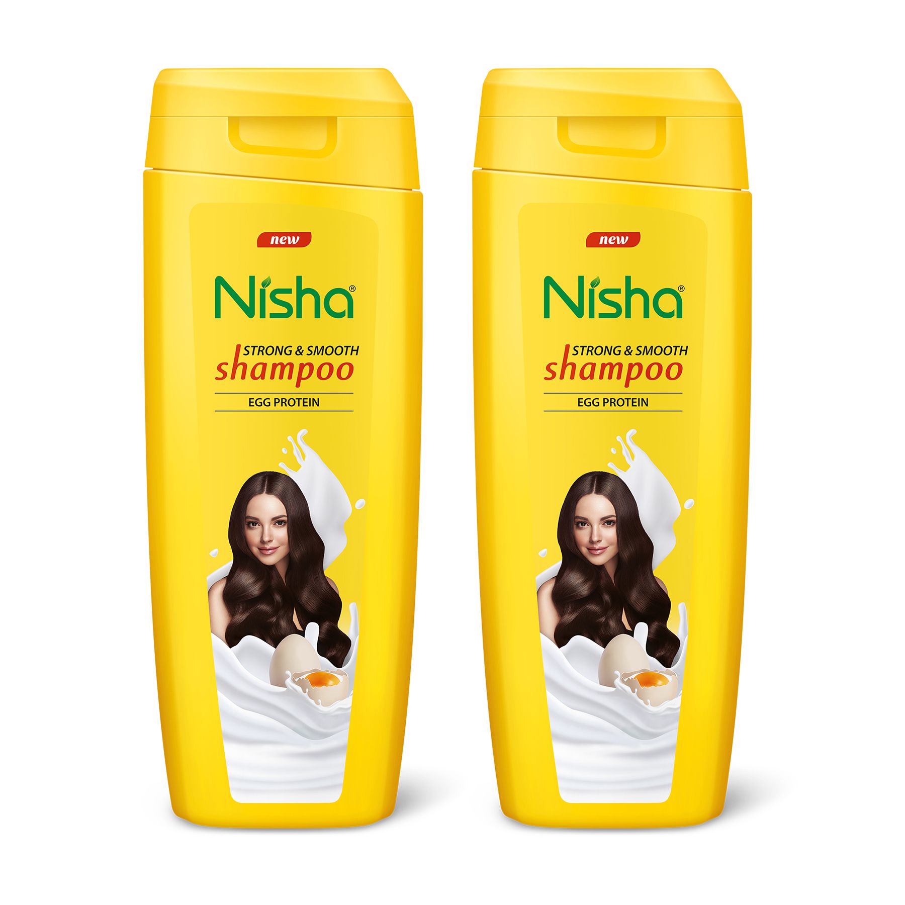 Nisha Egg Protein Shampoo for Strong & Smooth Hair 180ml Pack of 2