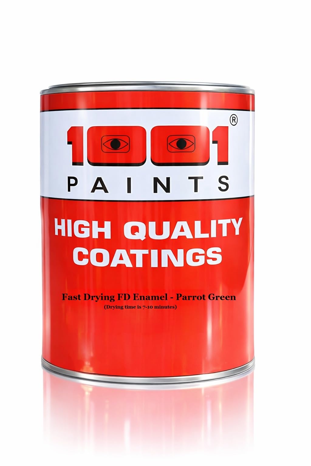 1001 Fast Drying FD Enamel Paint  FAST SET ST  7-10 Min Drying  Multi-Surface for Metal, Wood, Non-Metal & Asbestos Finish  High Gloss Industrial Quality - Parrot Green 1 L
