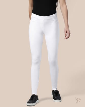 Flexi Indigo Jegging - Pearl White-S / Pearl White