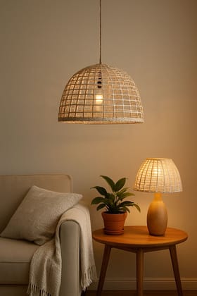 Tiger Grass Lamp Hook (Handwoven Lampshade)