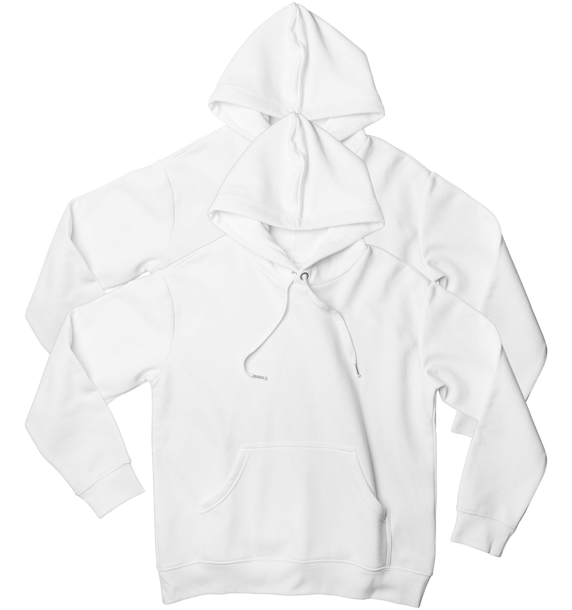 2 White Hoodies-40 - S / White