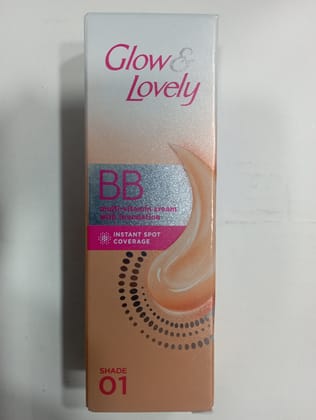 Glow& Lovely Bb Multi-vitamin cream With foundation Instant spot Coverage Shade 01 