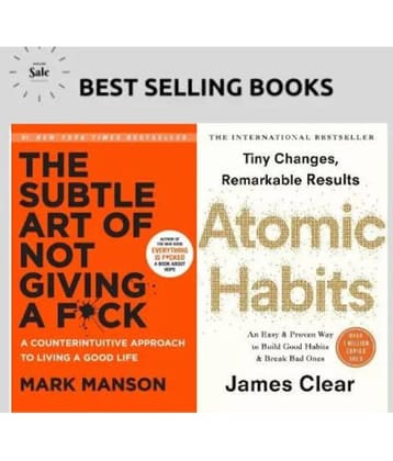 Set Of 2 Best Selling Books : Atomic Habits + The Subtle Art Of Not Giving A By Mark Manson  (Paperback, James  Mark Manson)