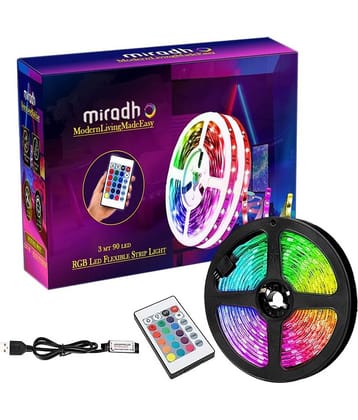 MIRADH - Multicolor 3Mtr LED Strip ( Pack of 1 )