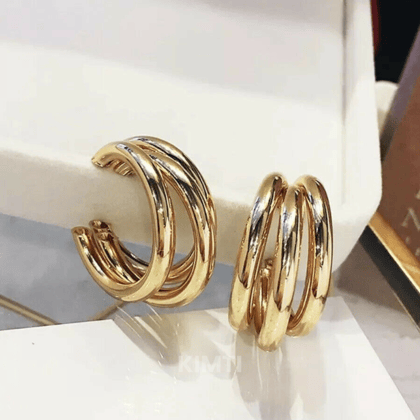 Turn Him On Golden Hoops Earring