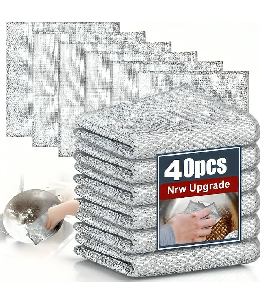 Stainless Steel Scrubber Non-Scratch Wire Dishcloth (Pack of 40)