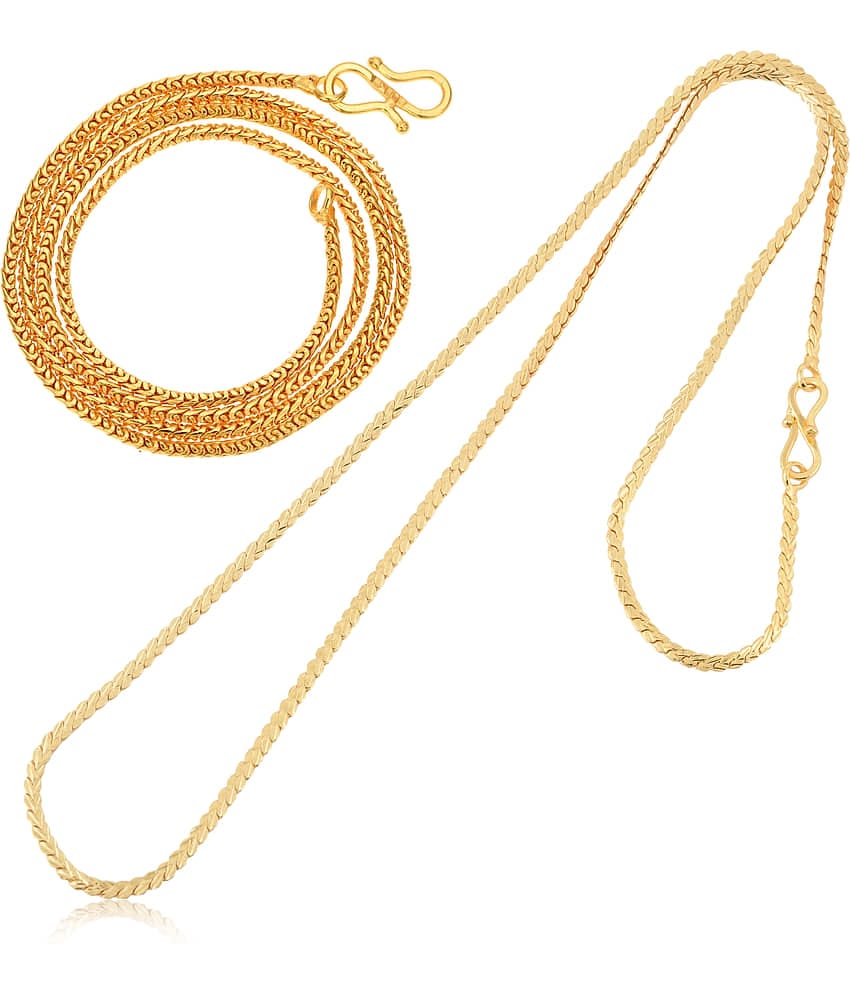 AanyaCentric Combo of 2 Gold Plated 28inches Long Fashion Chain