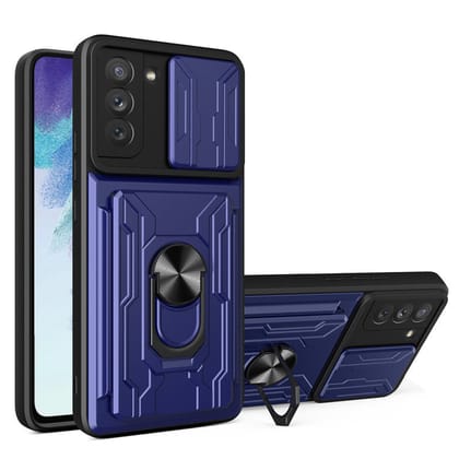 Card Holder Dual Layer Lens Protector Ring Holder Cover-Samsung Galaxy Note 20